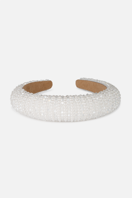 Mixed Pearl Headband White