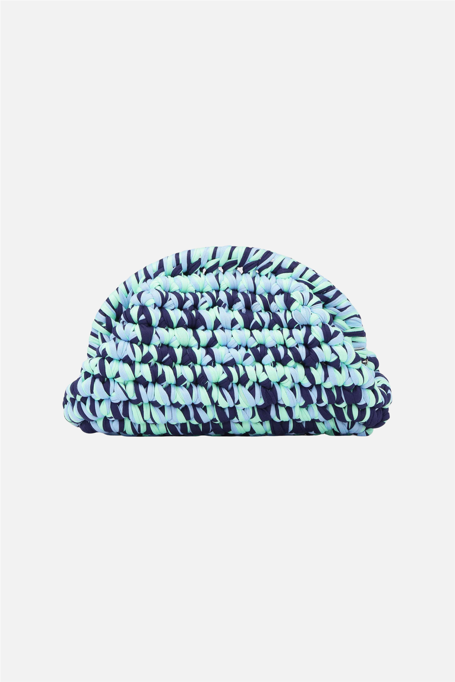 Handcrafted Cotton Clutch Blue Mix.