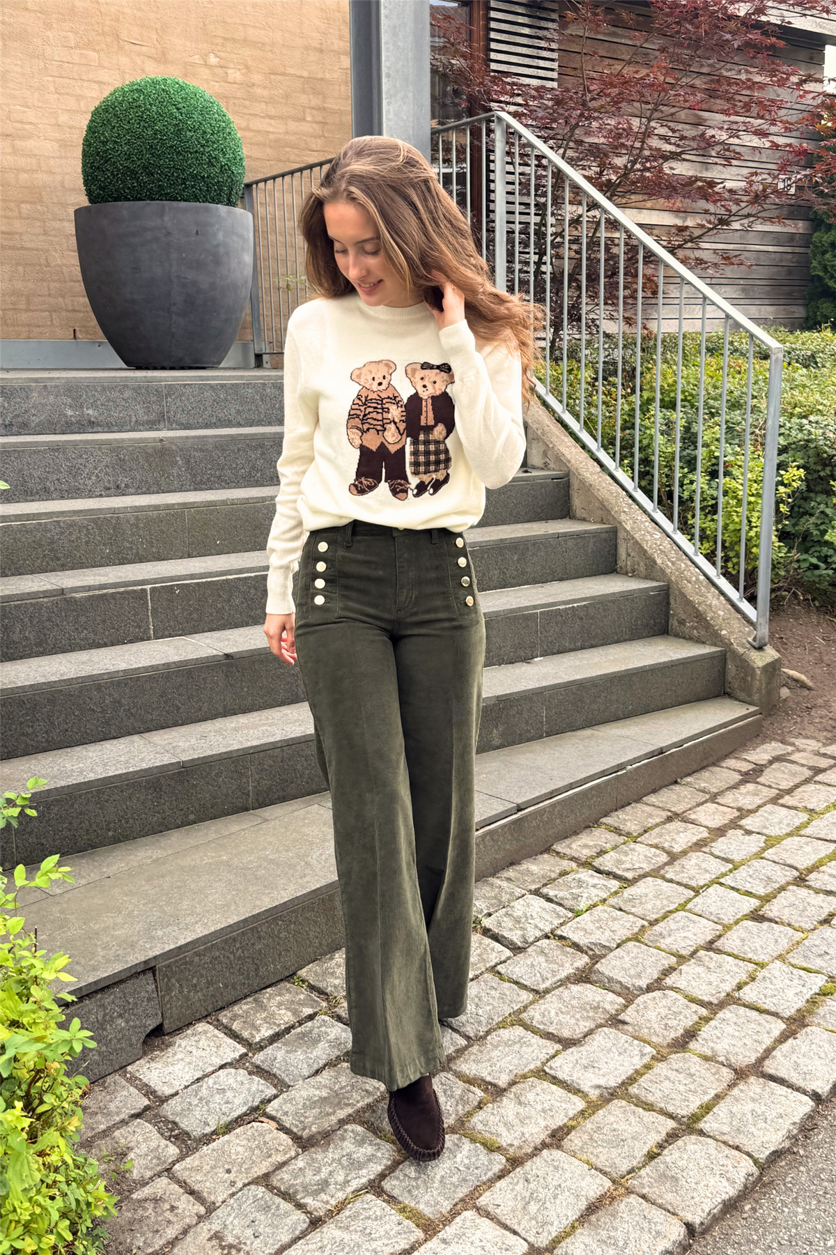 Giudith Cord Jeans Militare