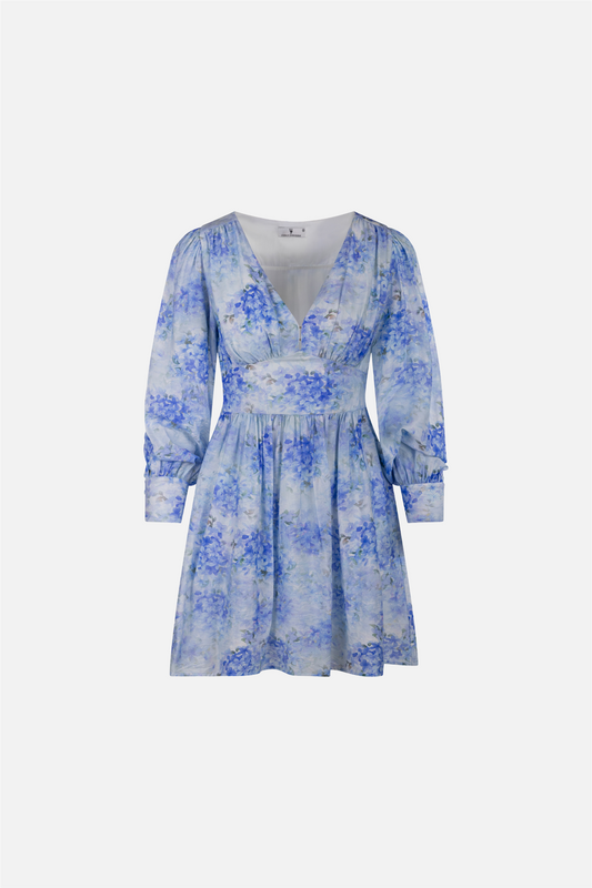 Sasha Dress Blue Flower Aop.
