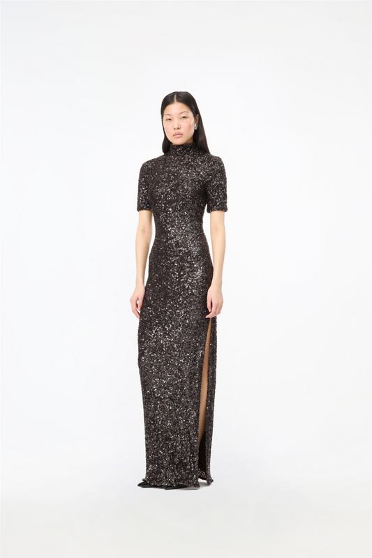 Sequins Maxi Slit Dress Molé.