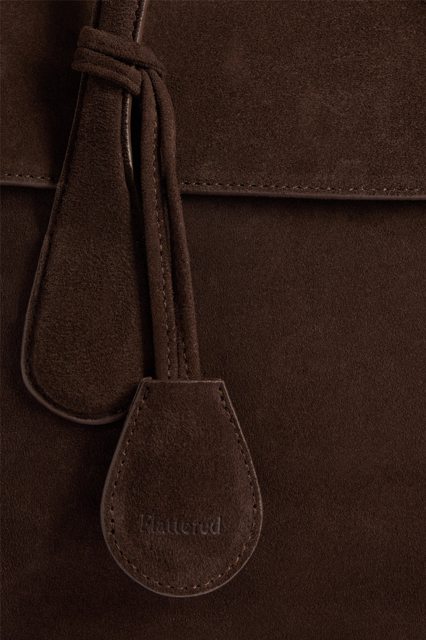Lydia Tote Bag Suede Chocolate.