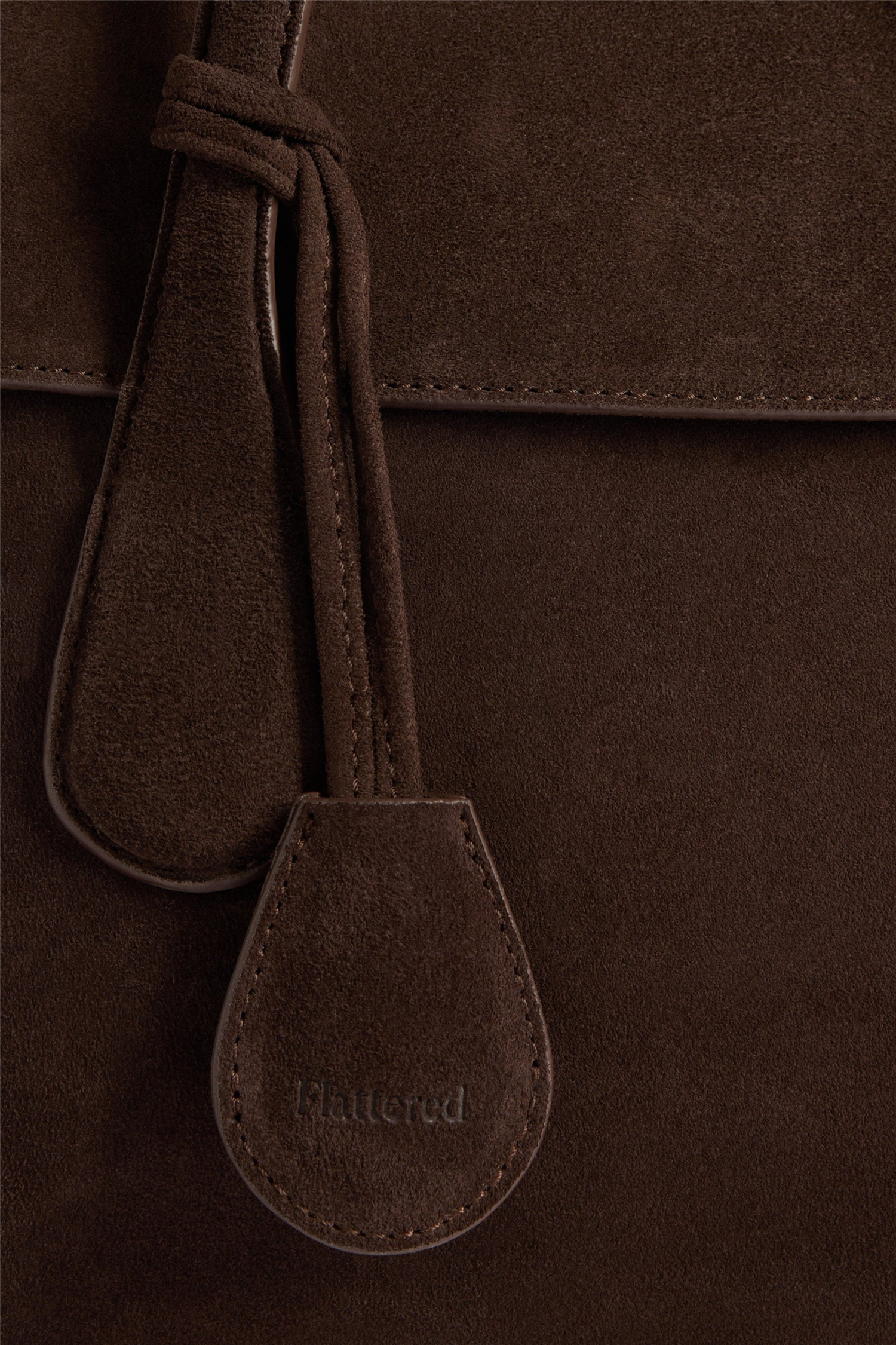 Lydia Tote Bag Suede Chocolate.