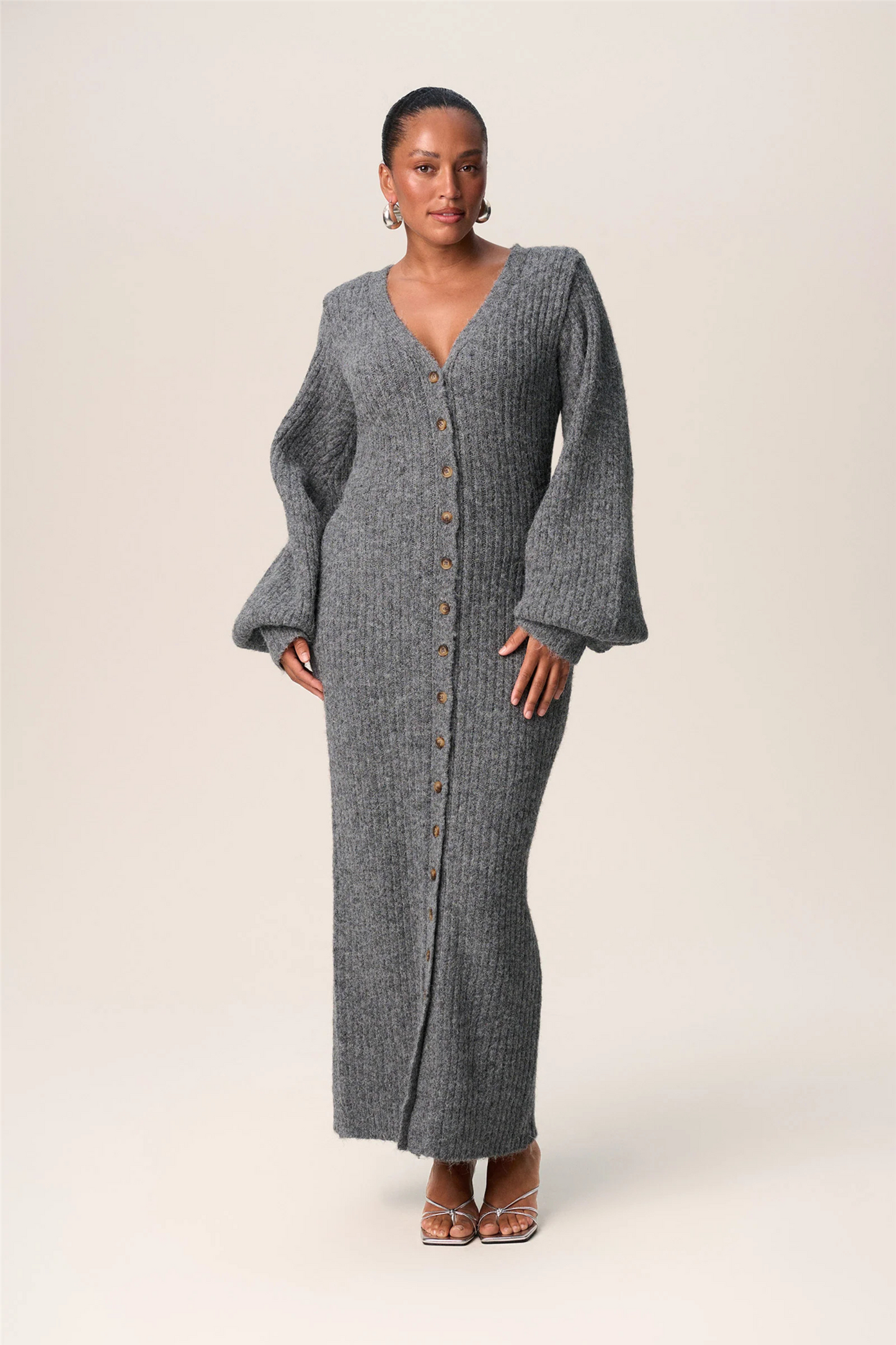 Montana Dress Grey Melange.