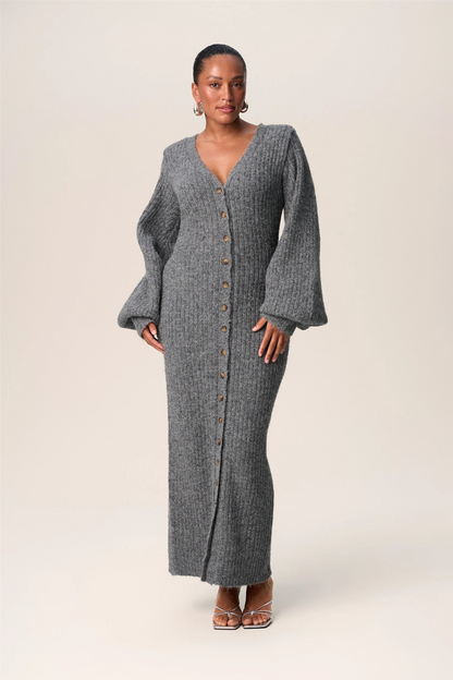 Montana Dress Grey Melange.