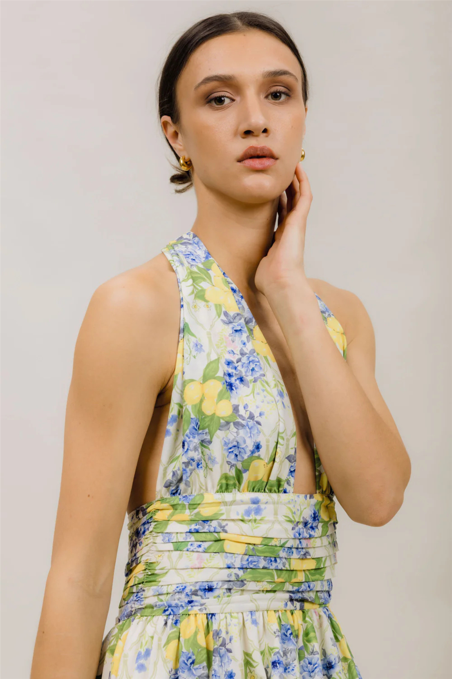 Rosso Dress Lemon Aop.