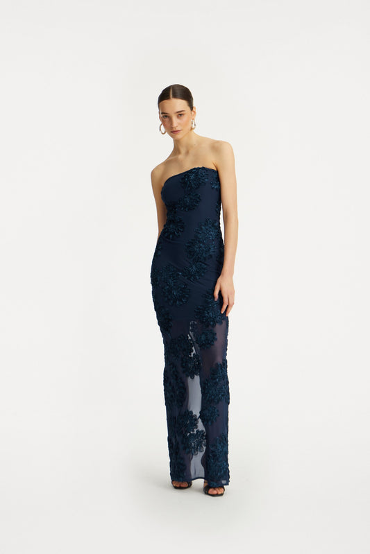 3D Mesh Maxi Dress Blueprint