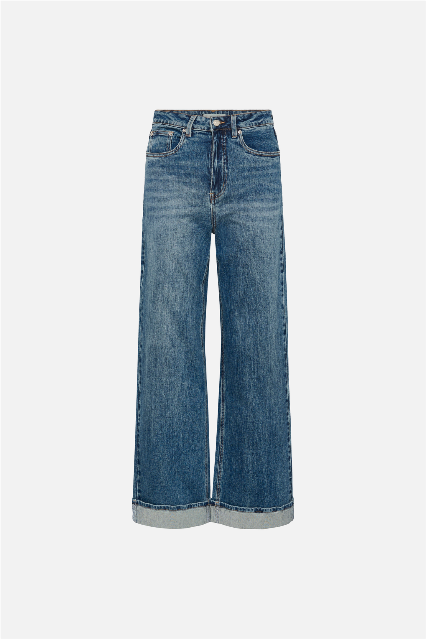 GZsara HW wide jeans Washed Mid Blue