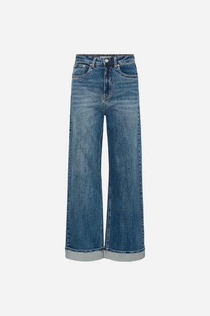 GZsara HW wide jeans Washed Mid Blue