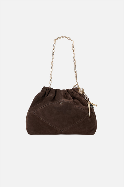 Bag S Suede Mini June Tote Choco.