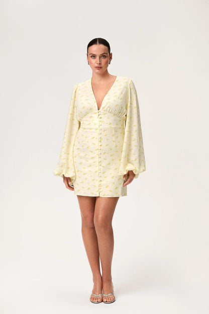 Florence Dress Pastel Yellow