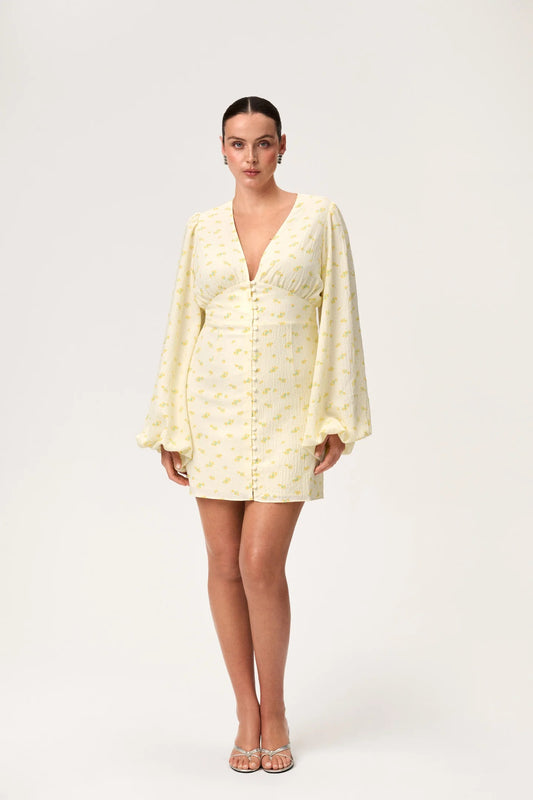 Florence Dress Pastel Yellow