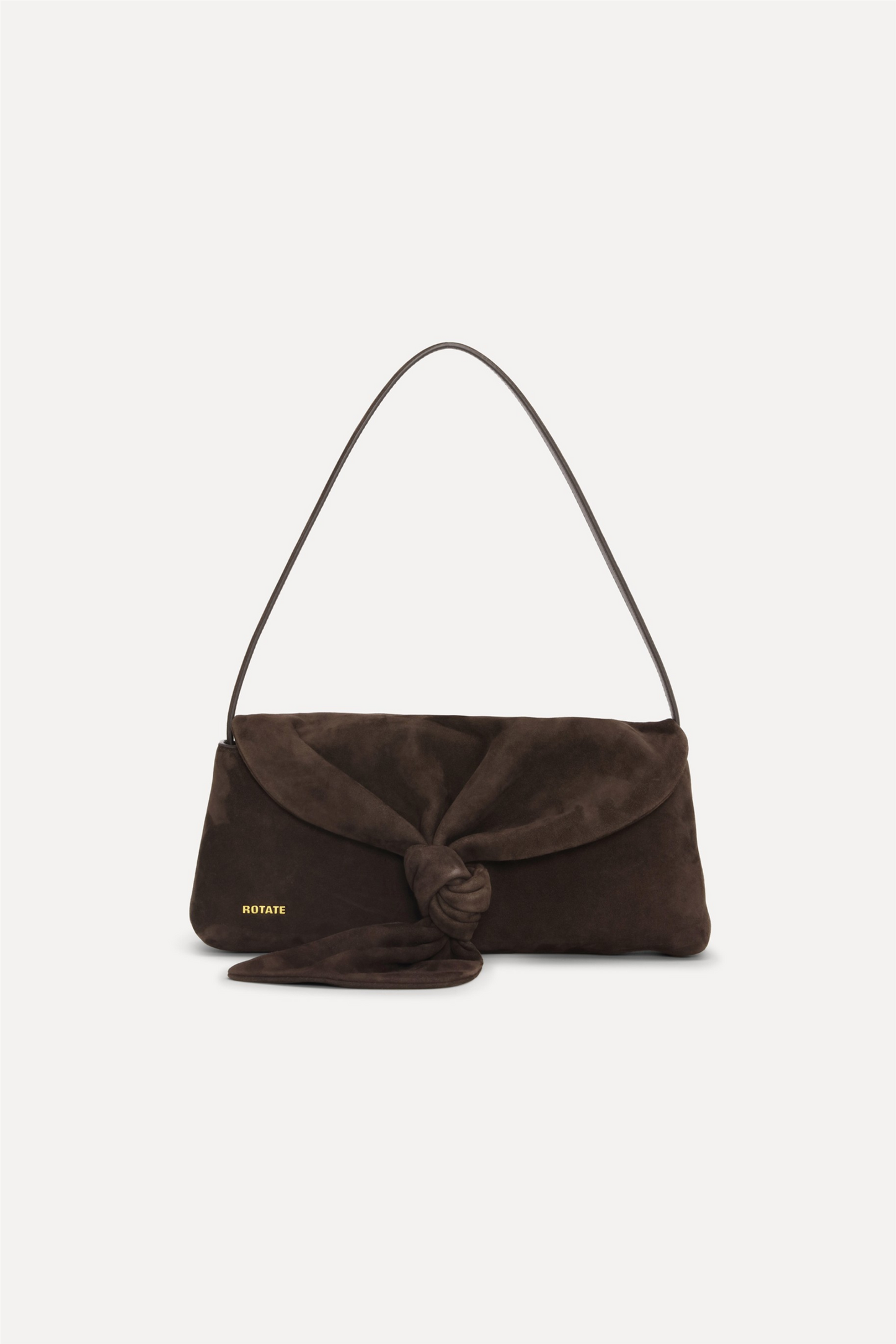 Suede Knot Scarf Bag Chocolate Torte