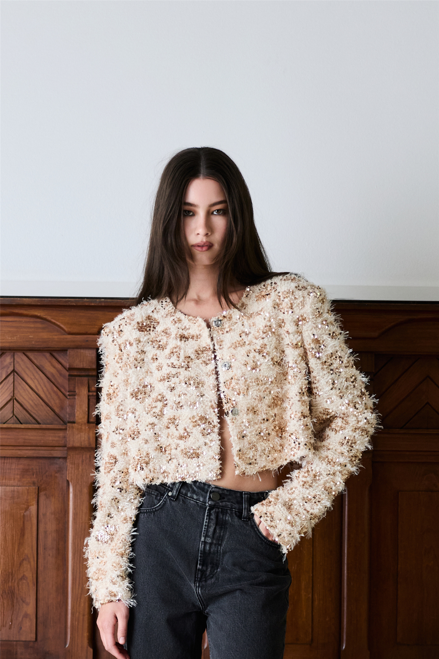 Glitz jacket Cream