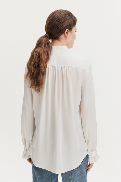 Gathered Detail Blouse Ivory
