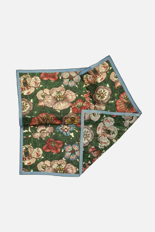 Light Green Bloom Scarf Green