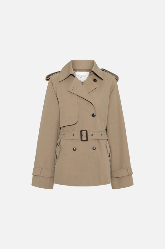 Majorstuen Trench Short Khaki