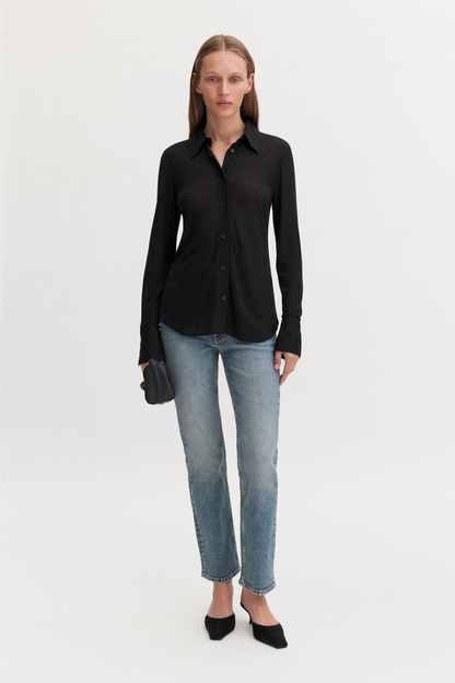 Lyocell Cashmere Shirt Black