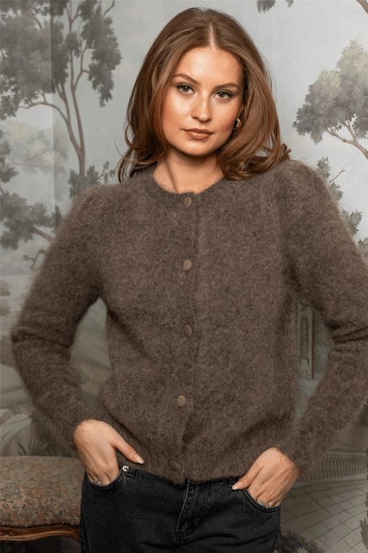Ulla Mohair Cardigan Taupe