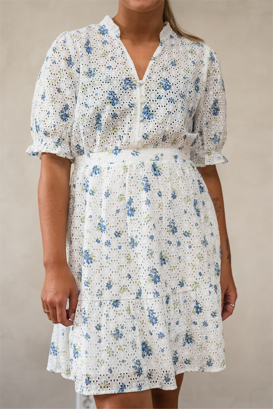 RAUSEivor 2/4 Dress AOP F Blue Flower