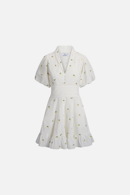 Makayla Dress Lemon Aop.