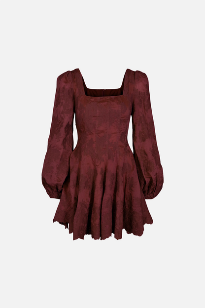 Sophie Lace Dress Bordeaux.