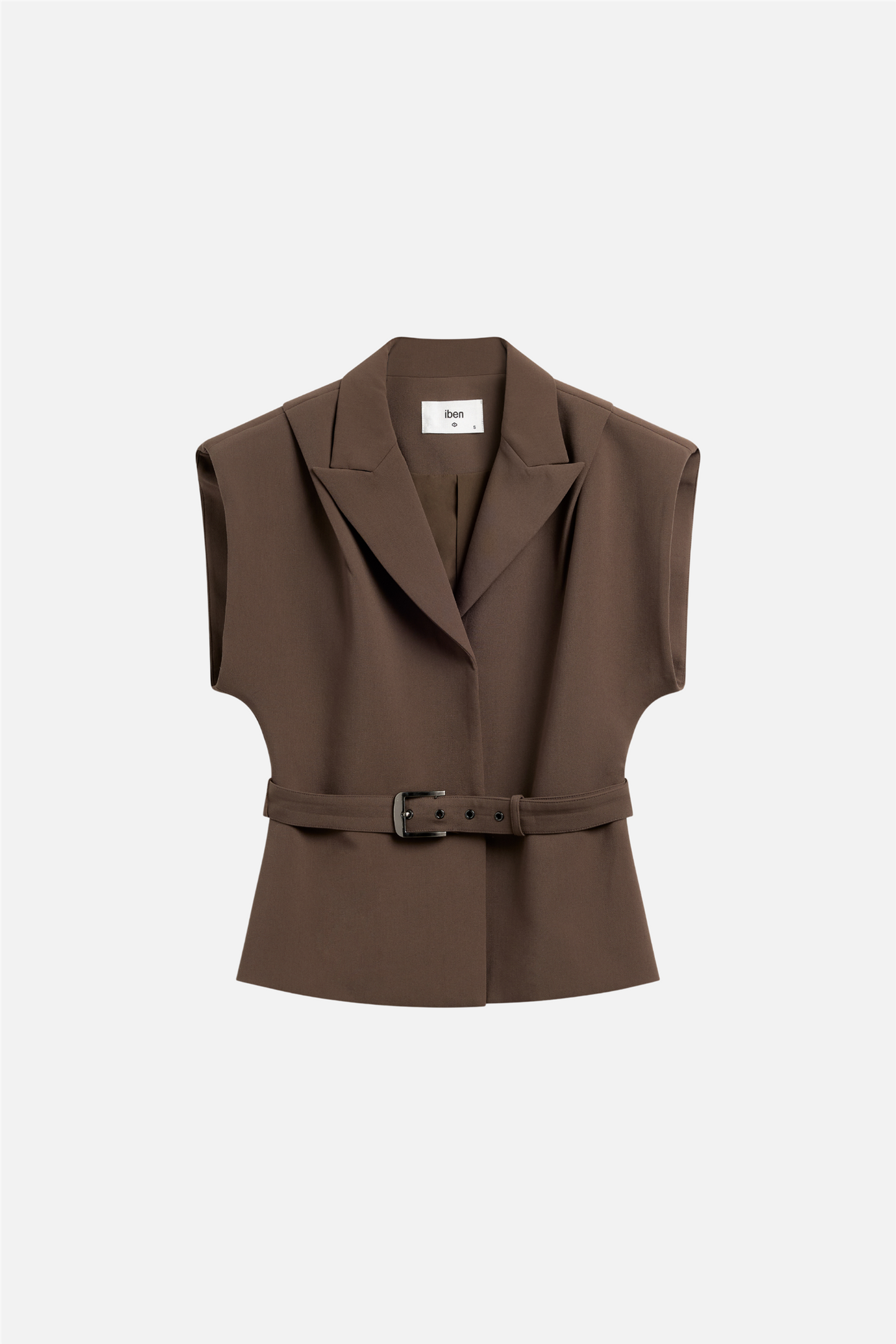 Beverly Waistcoat Taupe Brown.