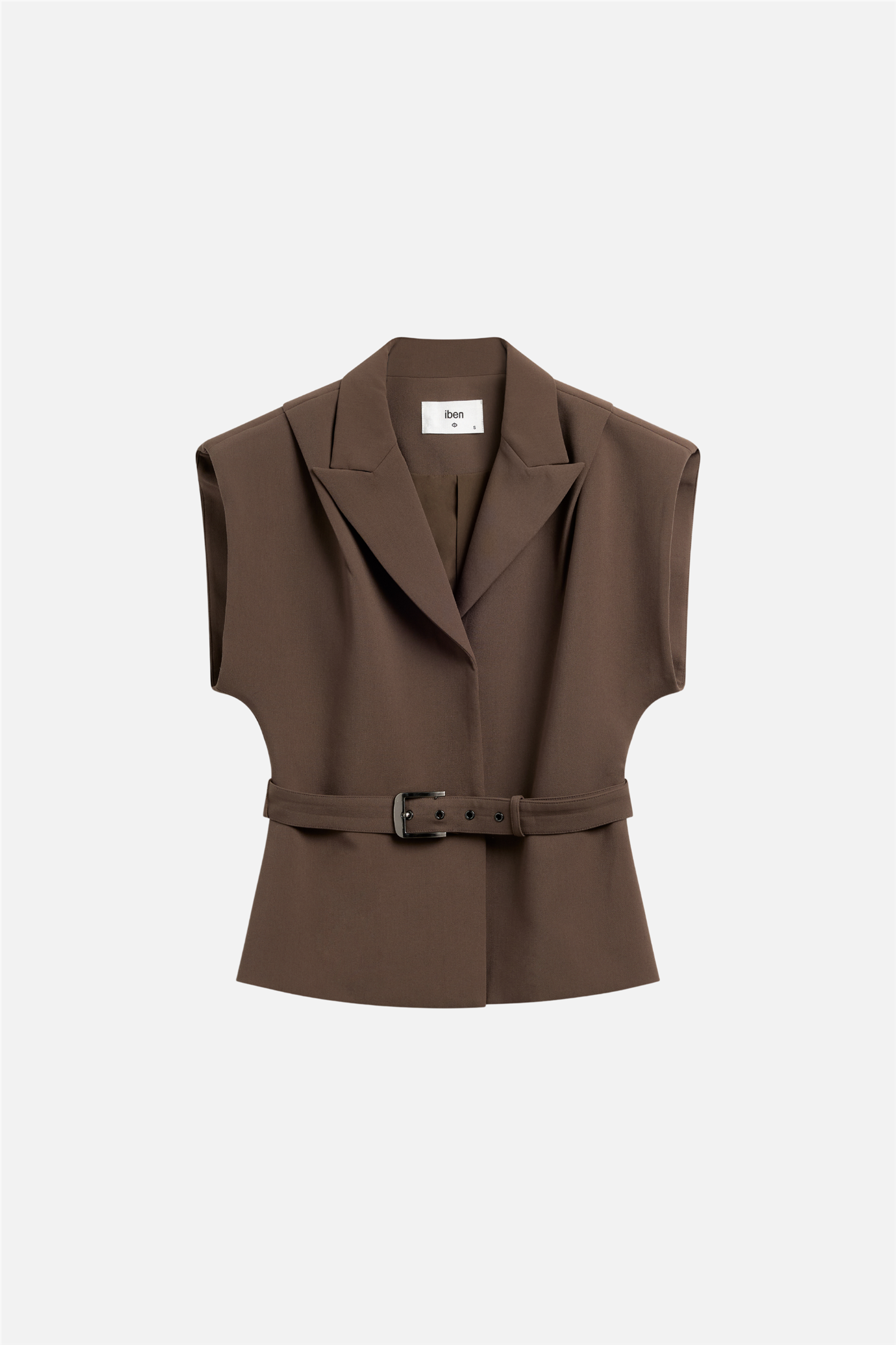 Beverly Waistcoat Taupe Brown.