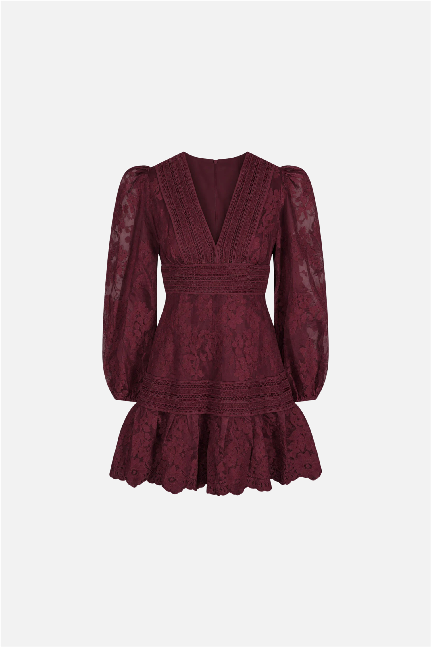 Castle Lace Dress Bordeaux.
