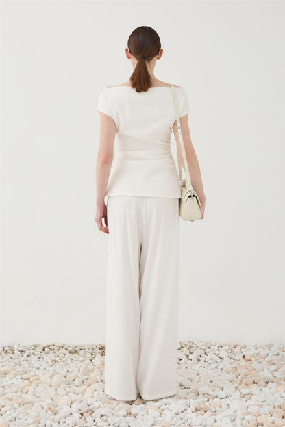 Boatneck Top Bianco