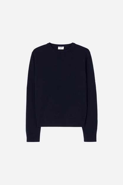 Soft Wool Crewneck Sweater Navy.