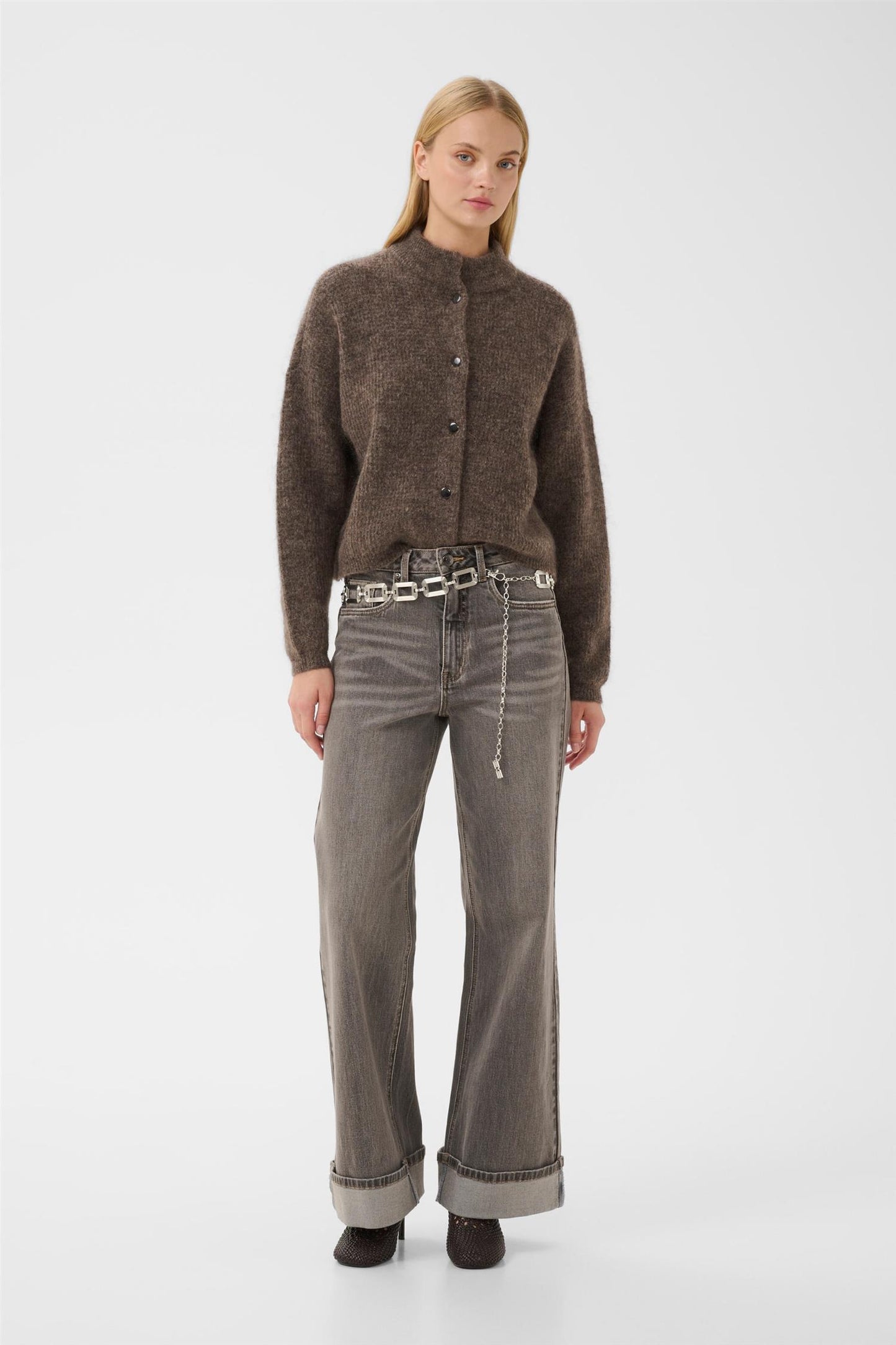 GZdebbie cardigan Chestnut Melange.