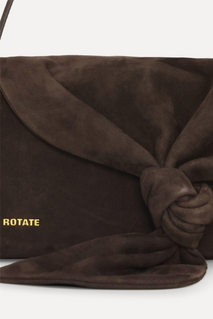 Suede Knot Scarf Bag Chocolate Torte