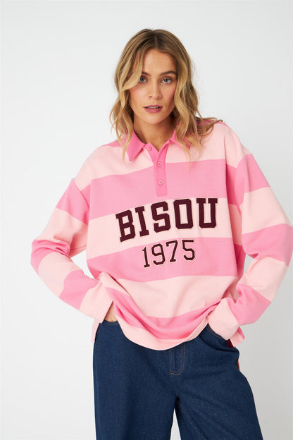 Bisoucras Blouse Pale Pink Stripe