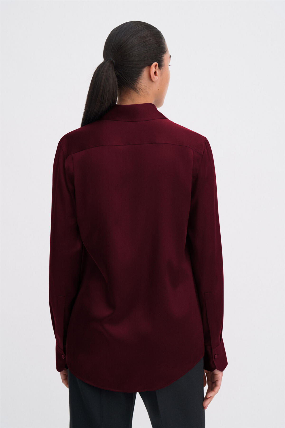 Silk shirt Dark Burgundy.