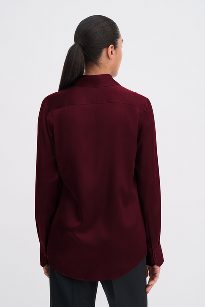 Silk shirt Dark Burgundy.