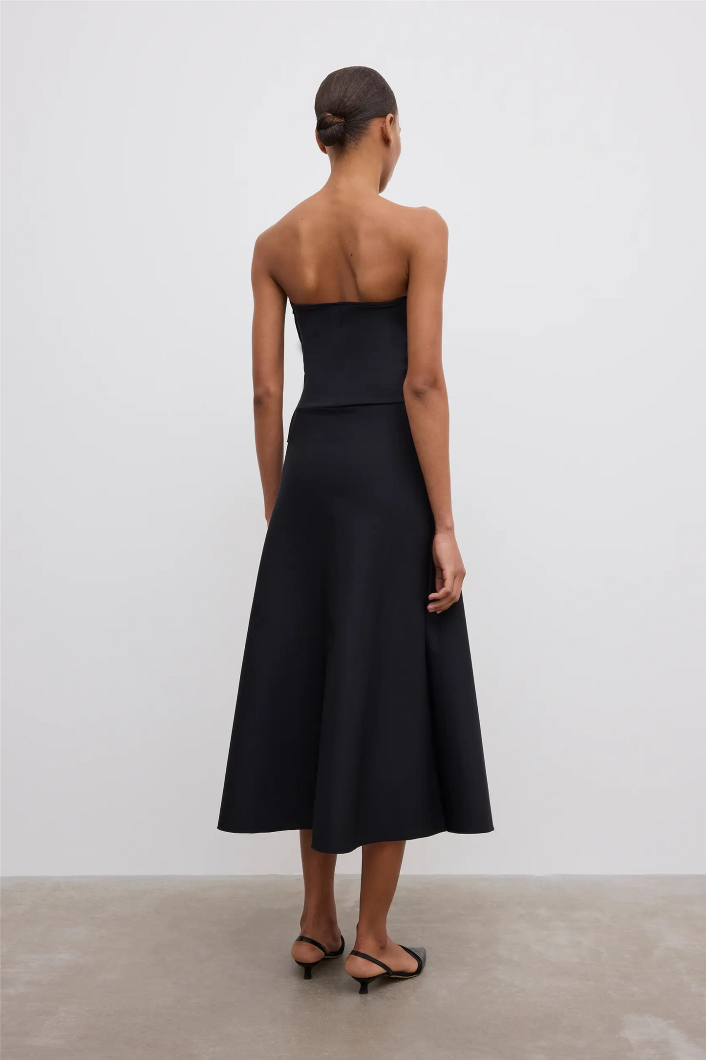 Sculpted Tube Top Black.
