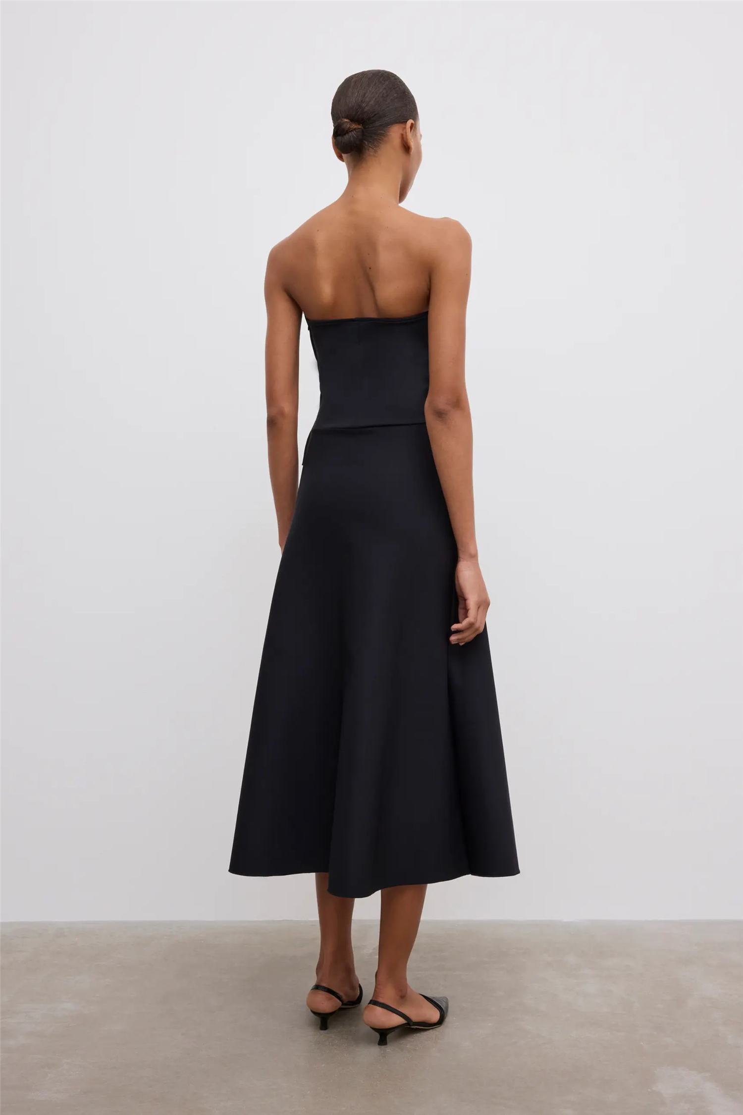 Sculpted Tube Top Black.