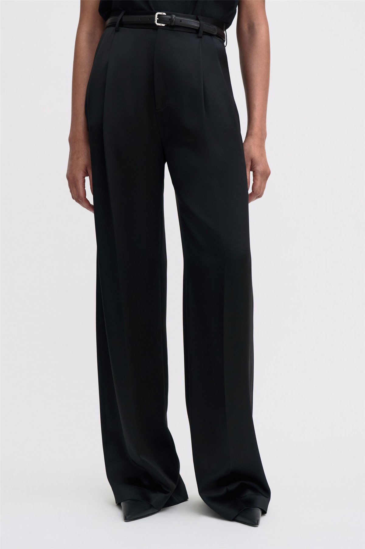 Darcey Satin Trousers Black