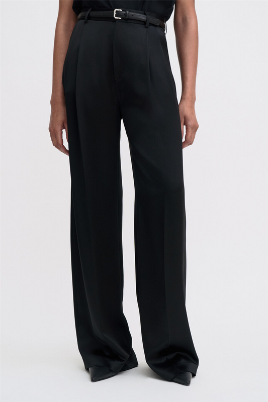 Darcey Satin Trousers Black