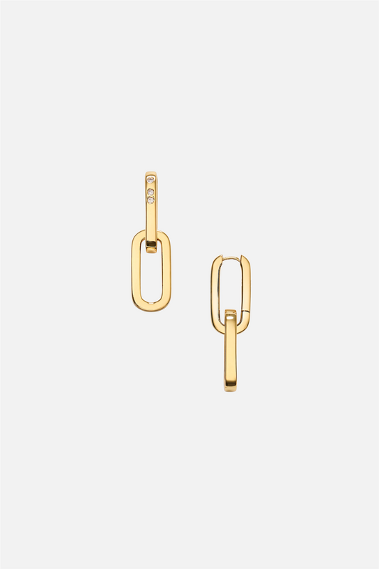 Golden Link Earrings Gold