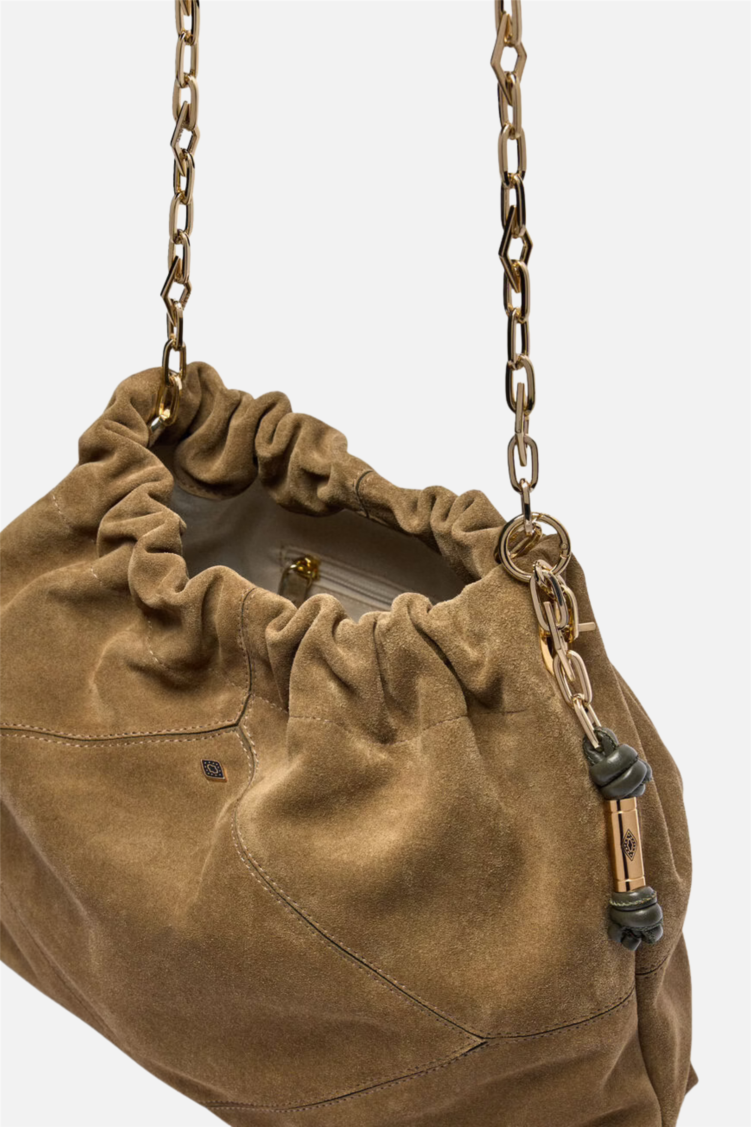 Bag M Suede June Tote Kaki.