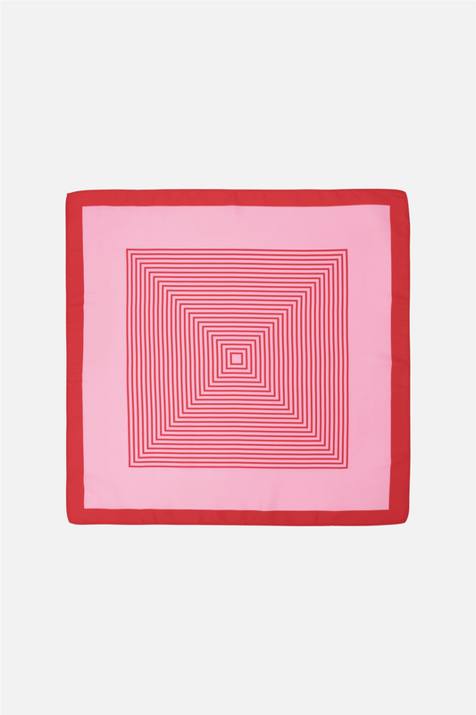 Classic Patterned Scarf Pink/Red.
