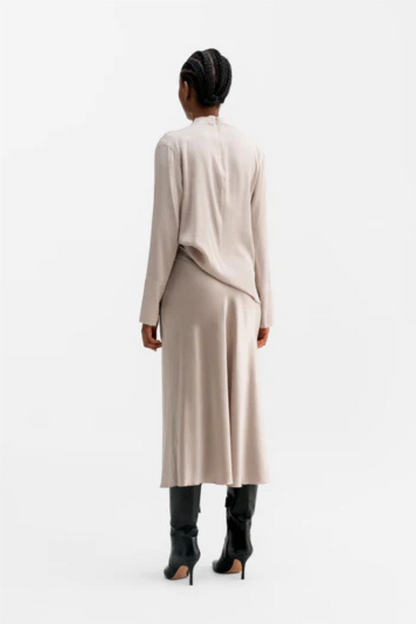 Ayumi silk blouse Greige