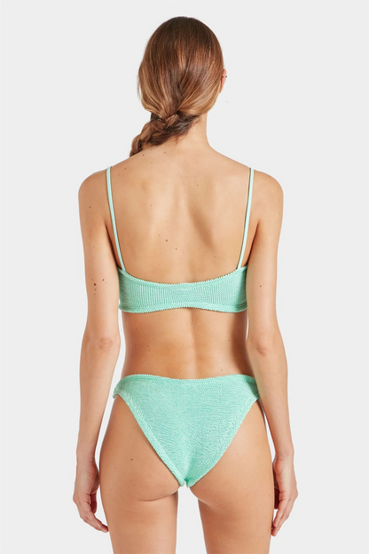 Misty Bikini Pearly hoop Metallic Mint