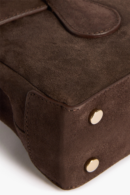 Lydia Mini Bag Suede Chocolate.
