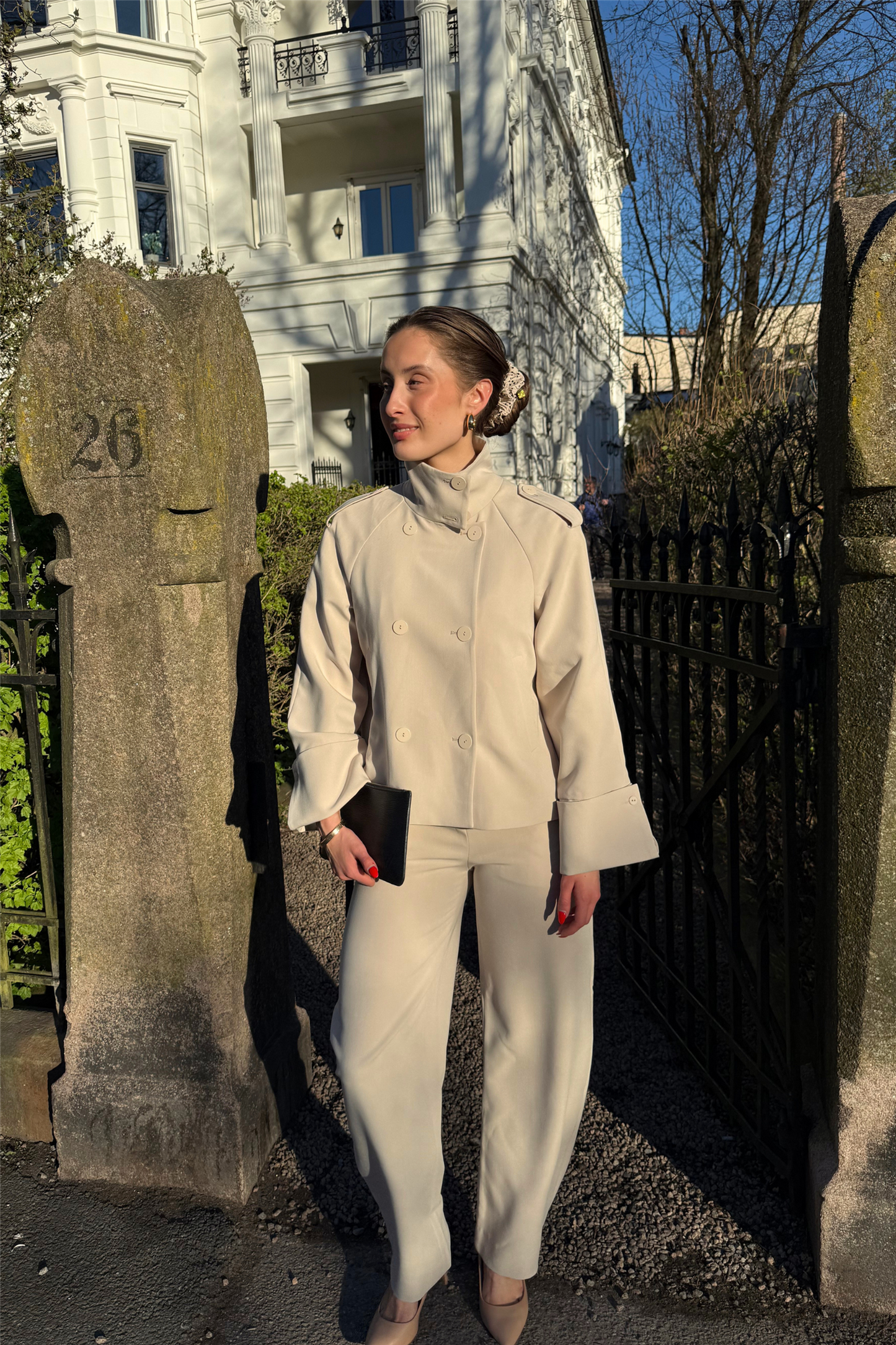 Smooth Barrel Pants Ivory White