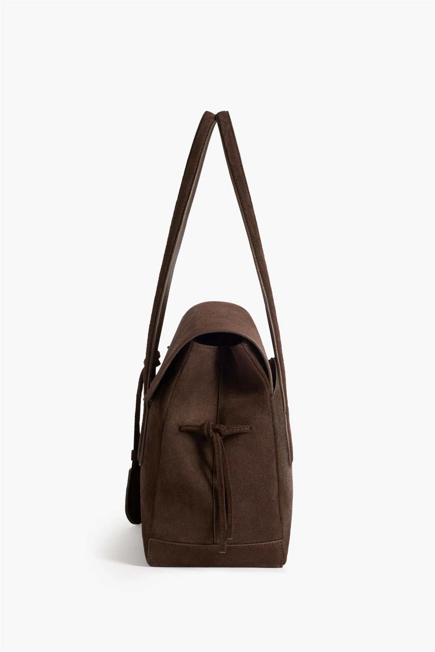 Lydia Tote Bag Suede Chocolate.