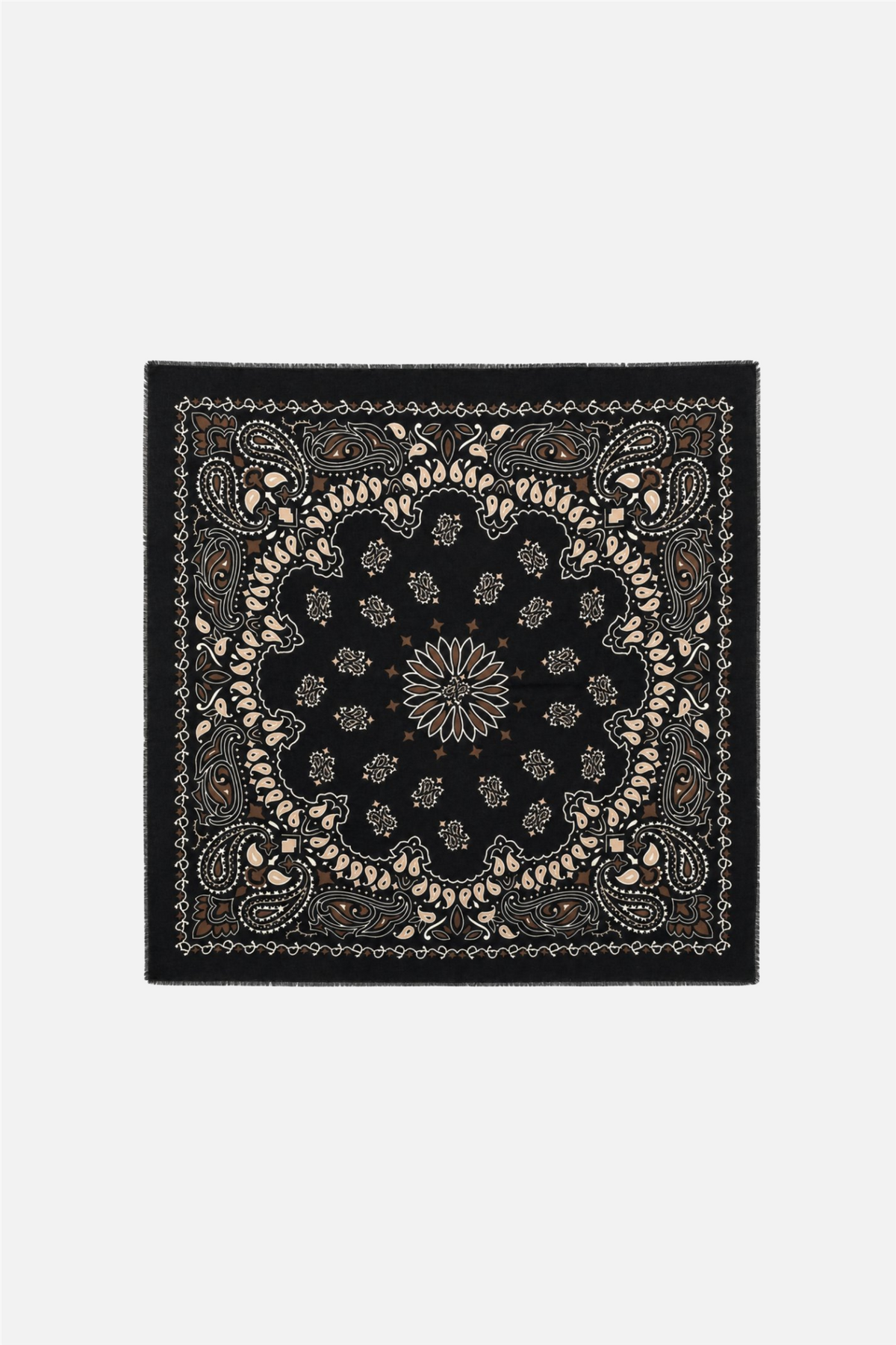 Large Paisley Scarf Black.
