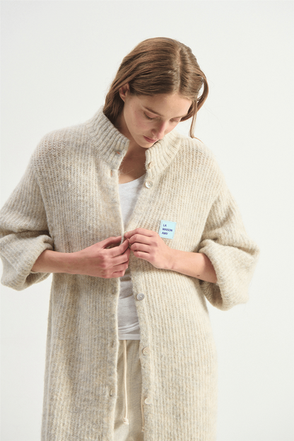 WOMEN’S CARDIGAN EAST Powder Snow Melange